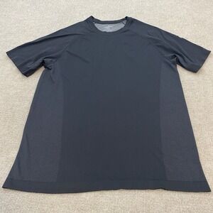 Fabletics Performance T Shirt Men Large Black Athletic Training Gym Short Sleeve